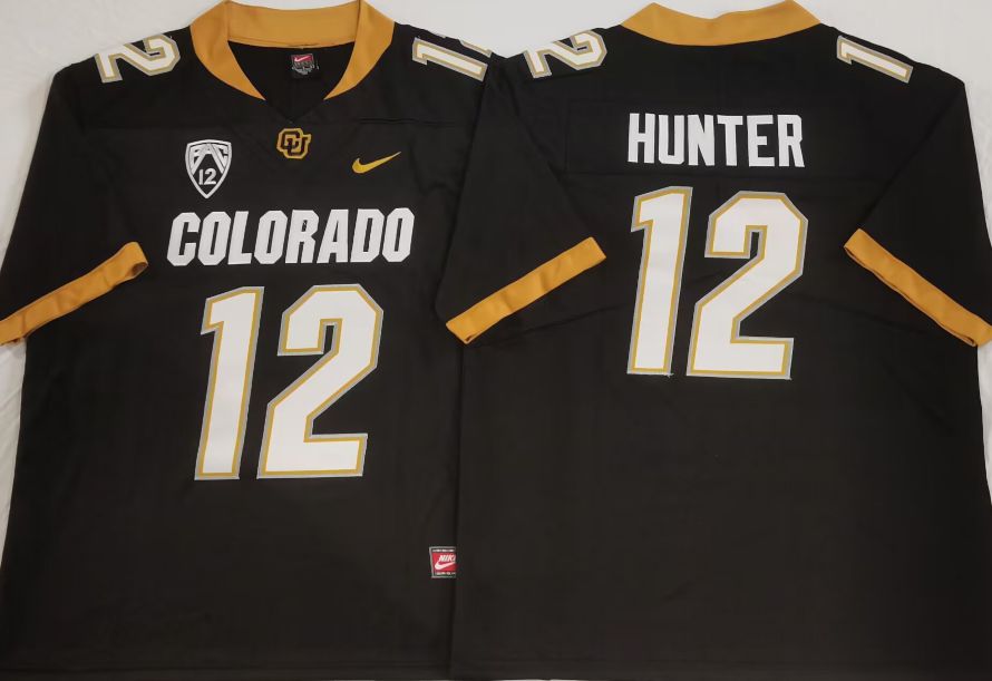 Men Colorado Buffaloes #12 Hunter Black 2025 Nike Limited NCAA Jersey